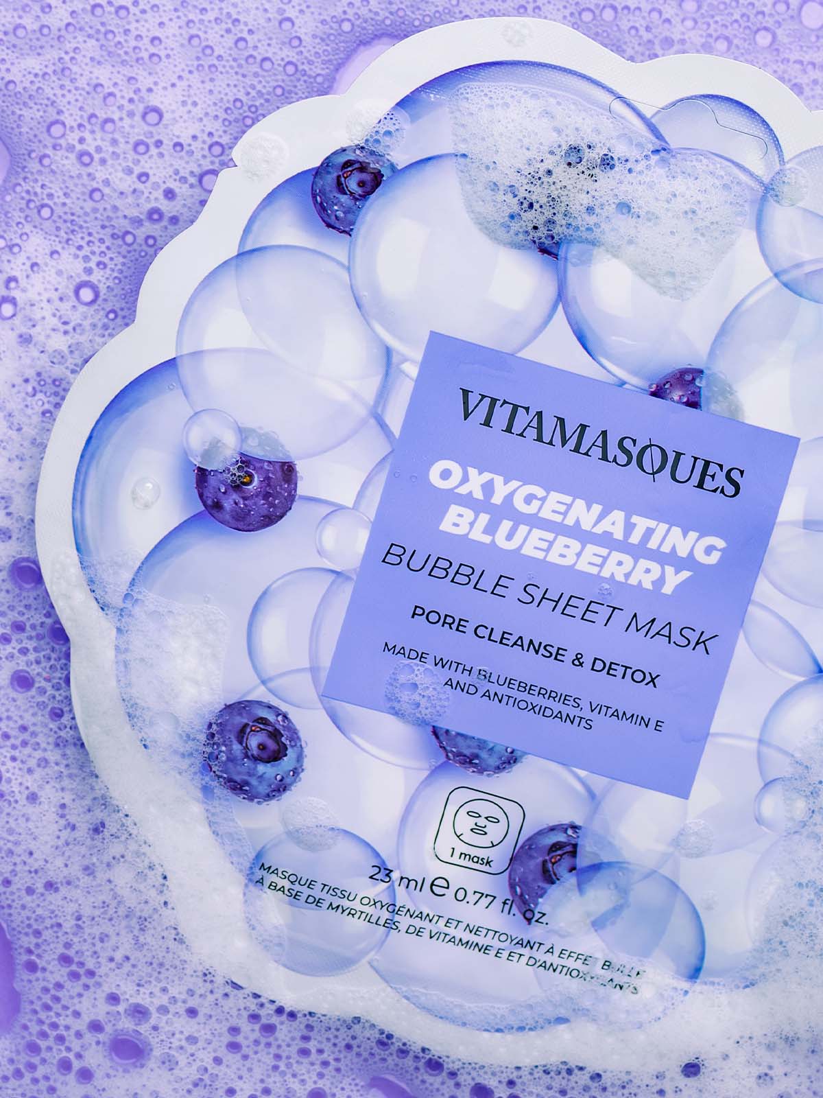 Oxygenating Blueberry Bubble Sheet Mask