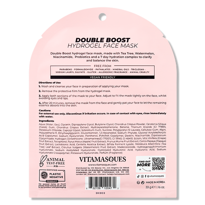 Double Boost Hydrogel Face Mask