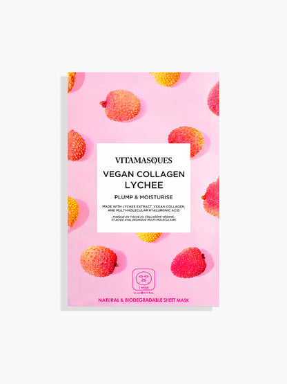 Vegan Collagen Lychee Face Sheet Mask